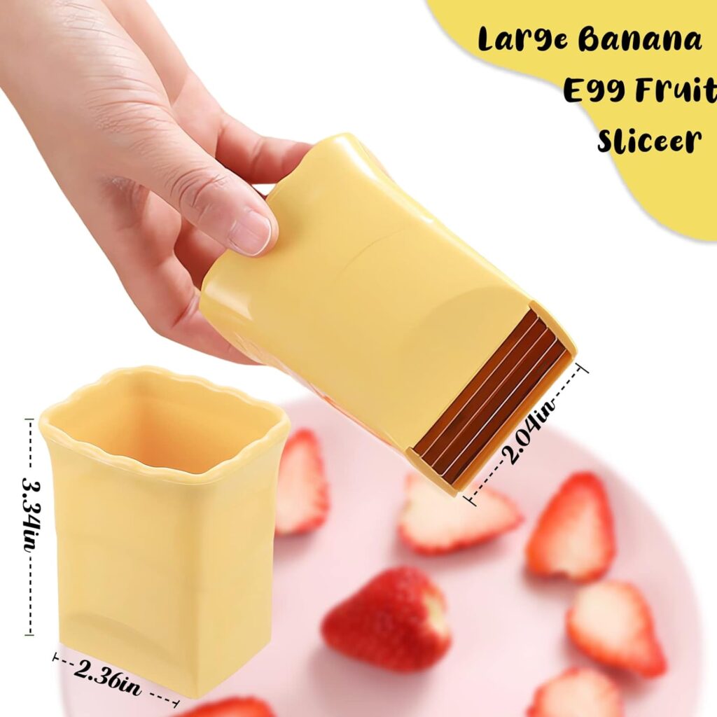2 Pack Cup Slicers | Egg Slicers | banana slicers | Strawberry Cutter | Quickly Making Fruit Vegetable Salad | Creative Kitchen Gadget