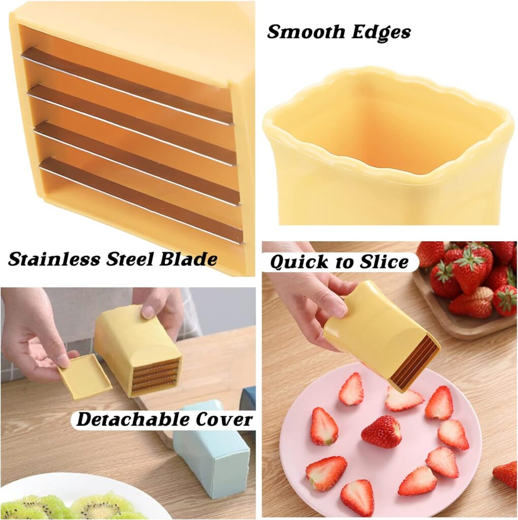 2 Pack Cup Slicers | Egg Slicers | banana slicers | Strawberry Cutter | Quickly Making Fruit Vegetable Salad | Creative Kitchen Gadget