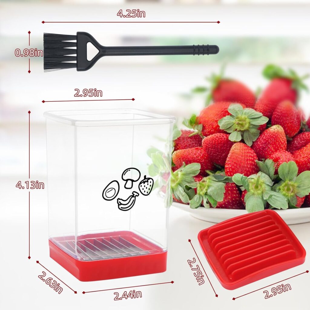 2 PCS Cup Slicer, Stainless Steel Egg Stainless, Strawberry Slicer, Mini Fruit Slicer Cup, Quickly Making Fruit Vegetable Salad, Creative Convenient Kitchen Gadget (Navy Blue + Cyan)
