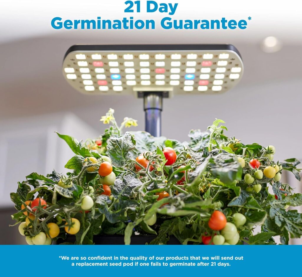 AeroGarden Harvest with Gourmet Herb Seed Pod Kit - Hydroponic Indoor Garden, Black