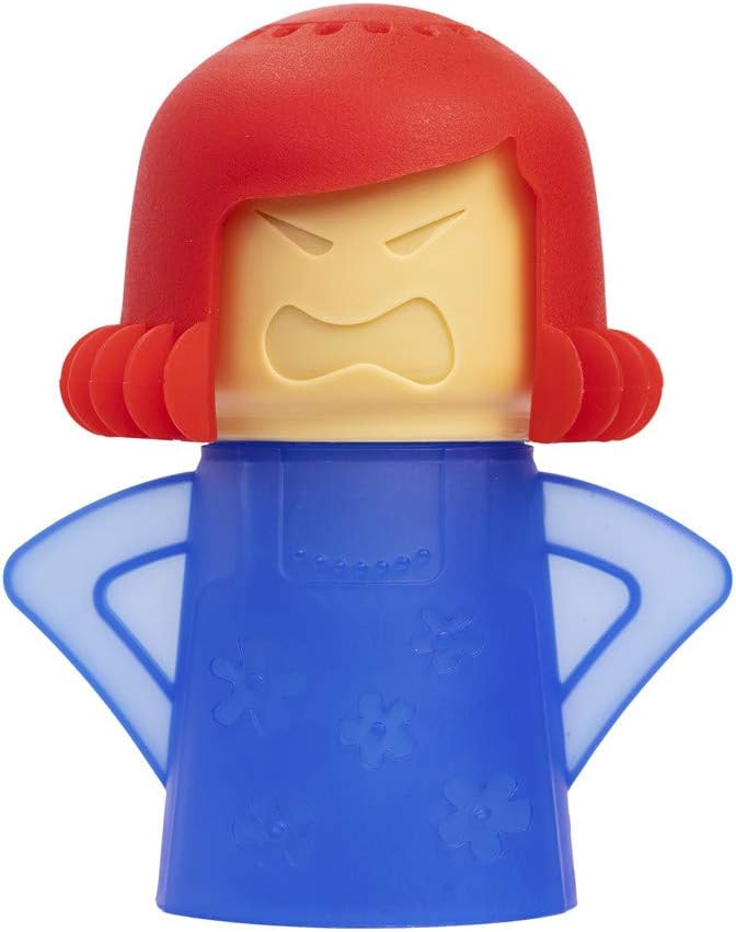 Asltw Angry Mama Microwave Oven Cleaner, Fast Action Steam Kitchen Gadget, Just Add Vinegar and Water (Blue)