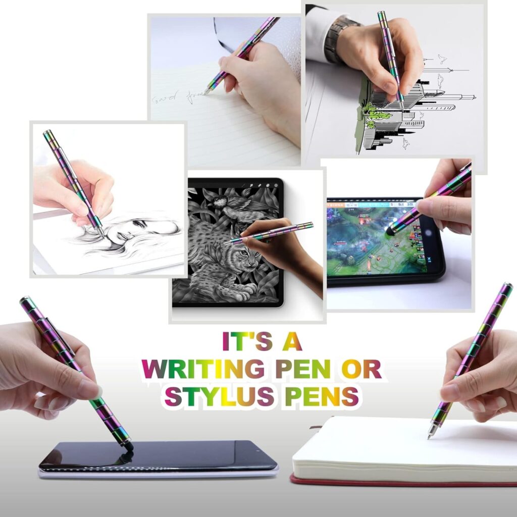 Black Fidget Pen Toy, Sensory Tool EDC Fidgeting Game for Adults, Cool Gadget Best for Stress and Anxiety Relief and Kill Time,Novelty Gifts for Teen and Adults