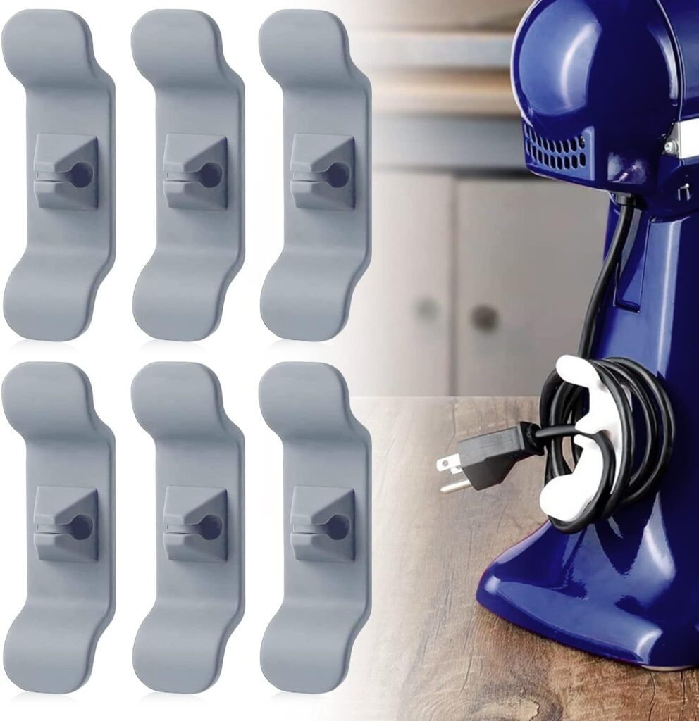 Cord Organizer for Appliance - Kitchen Appliance Cord Organizer Stick On, Best Kitchen Gadgets Gifts for New Home Must Haves, New Apartment Kitchen Stuff, Kitchen Gifts for Women Adults Mom Wife
