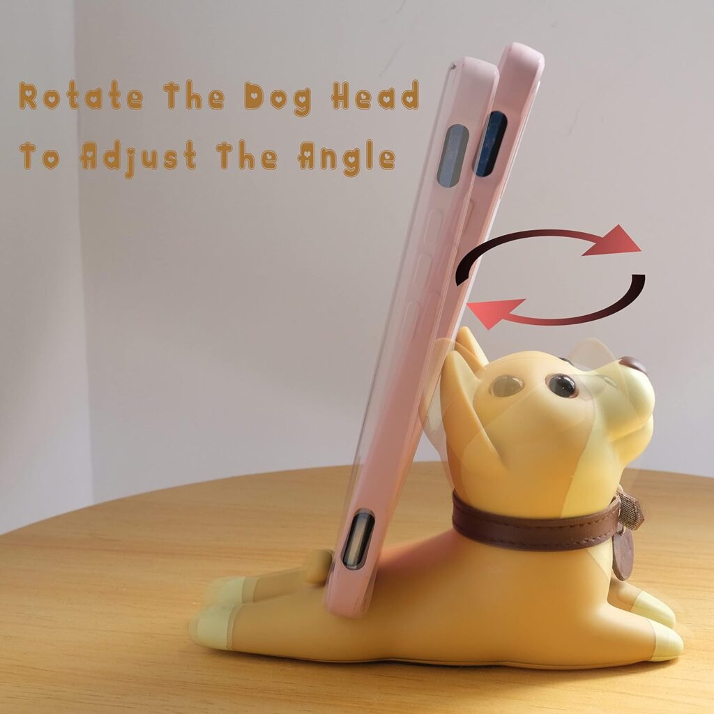 Cute Cell Phone Holder Stand for Desk, iPhone Mount for Office Tablet Accessories Gifts, Cool Desktop Decor Gadgets to Support Your Cellphone for Men Women Boys Girls - Kawaii Black Cat