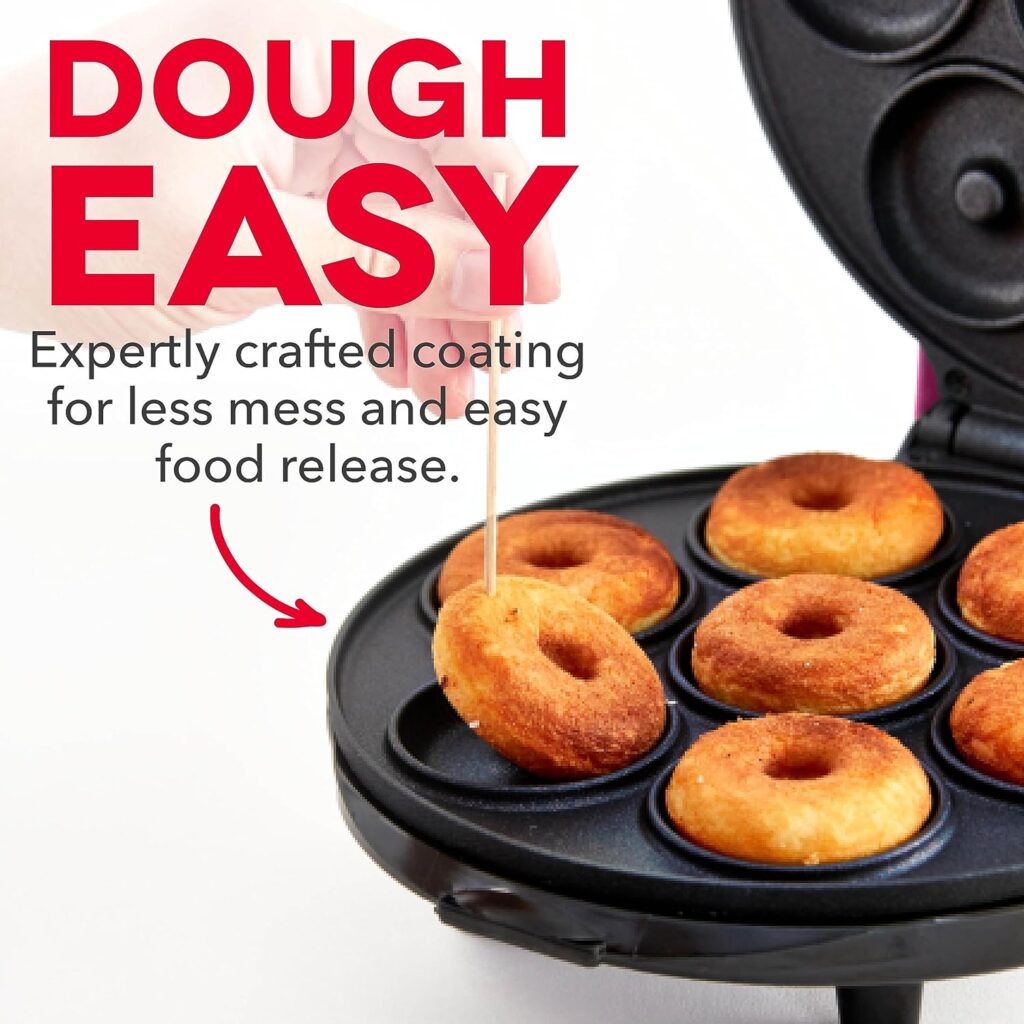 DASH Mini Donut Maker Machine for Kid-Friendly Breakfast, Snacks, Desserts  More with Non-stick Surface, Makes 7 Doughnuts - Aqua