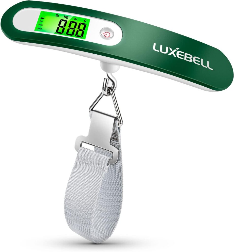 Digital Luggage Scale Gift for Traveler Suitcase Handheld Weight Scale 110lbs (Green)