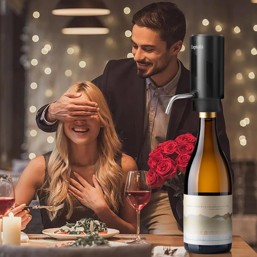 Electric Wine Aerator Pourer, Automatic One-Touch Wine Decanter and Wine Dispenser Pump Wine Oxidizer for Red and White Wine