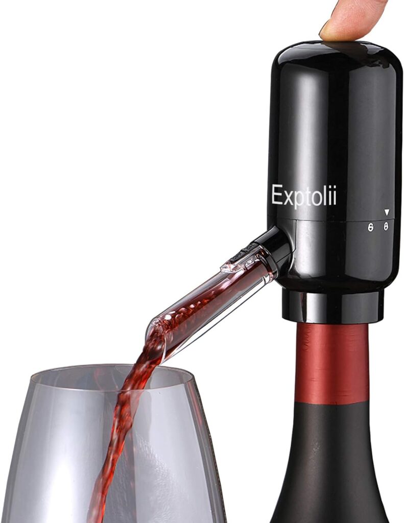 Electric Wine Aerator Pourer, Automatic One-Touch Wine Decanter and Wine Dispenser Pump Wine Oxidizer for Red and White Wine