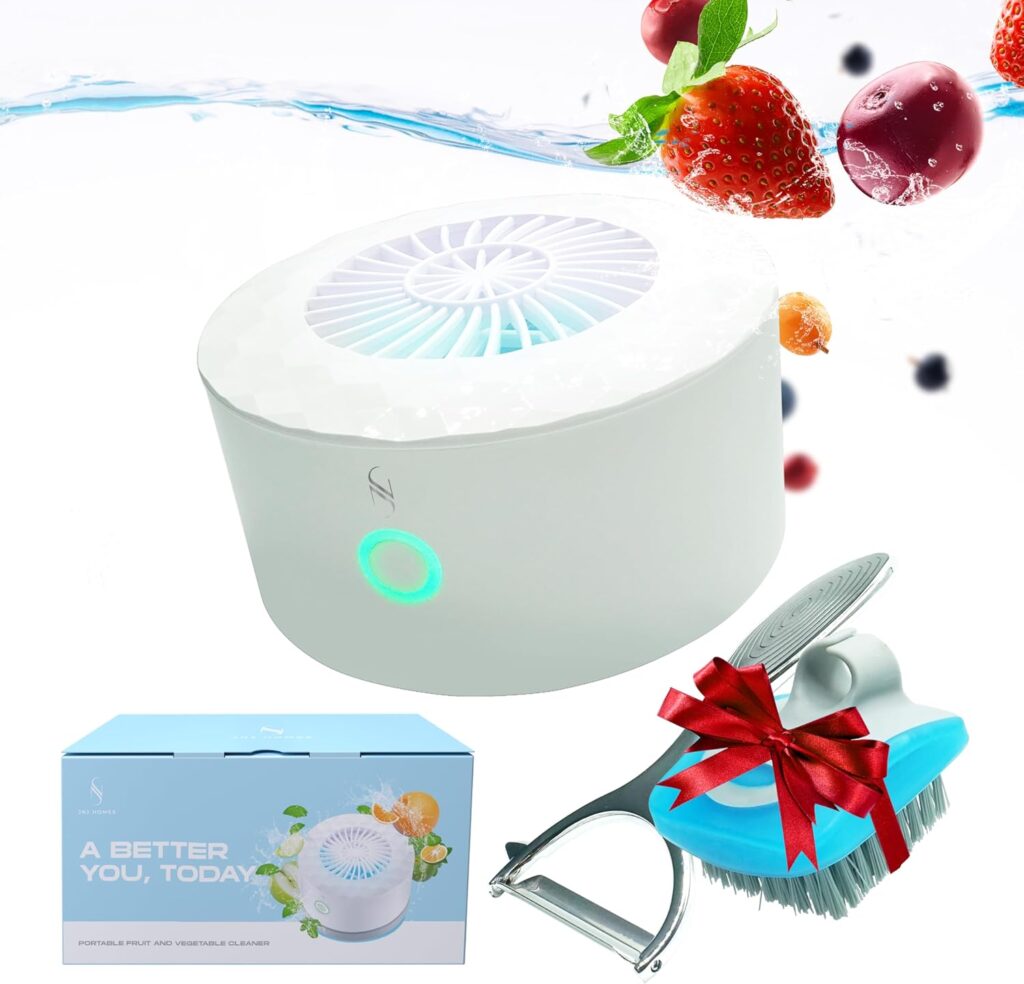Fruit and Vegetable Washing Machine, Fruit Cleaner Device, Fruit Purifier Clean Fresh Produce in Water, Waterproof Fruit, Vegetable, Meat and Tableware Cleaner