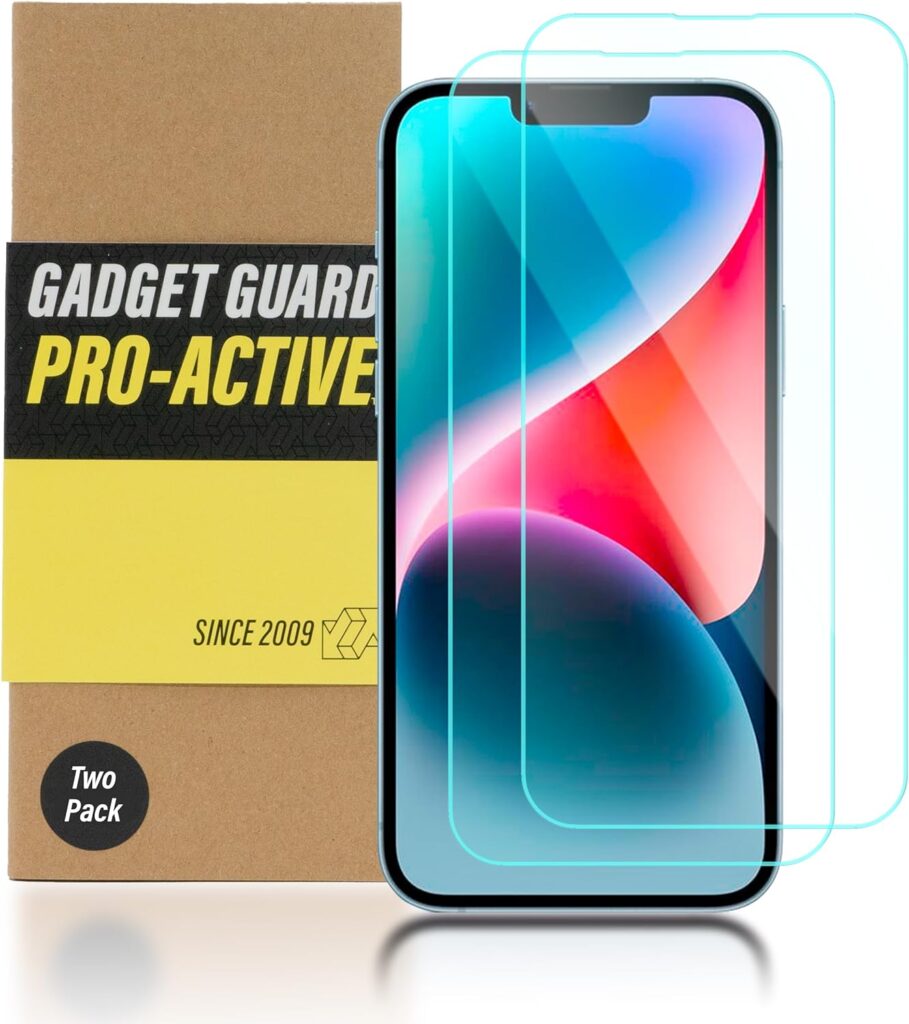 Gadget Guard Apple iPhone 15 Pro Max Compatible Screen Protectors Pro-Active, 2 Pack - Easy-Align Installation Tool Included