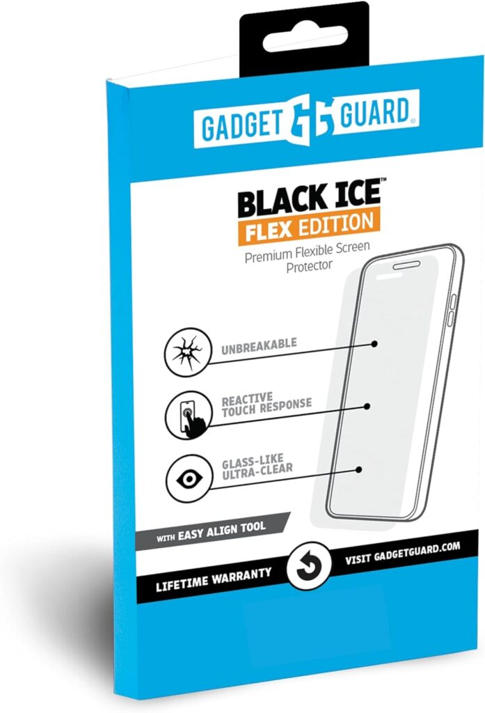 Gadget Guard Flex Screen Protector for iPhone 13 and iPhone 13 Pro, Shatterproof Screen Protector, 5x Stronger Than Tempered Glass, Crystal Clear, Easy Install, Case Friendly