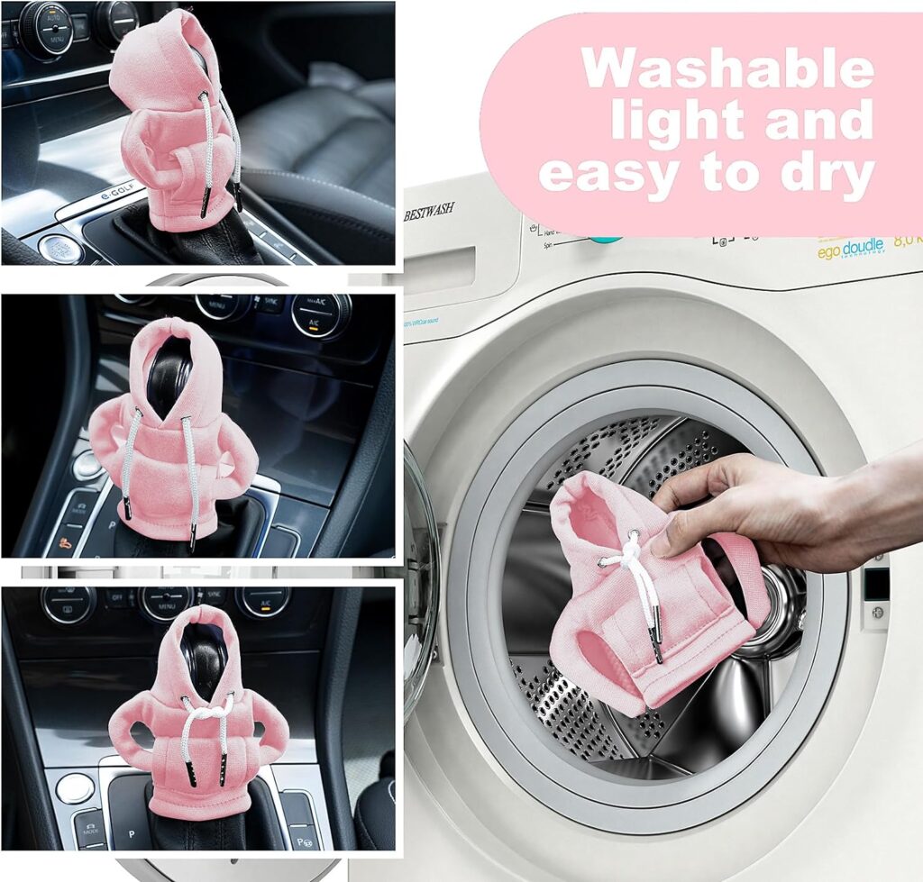 Gear Shift Hoodie, Gear Shift Cover, Universal Car Shift Knob Hoodie, Mini Hoodie for Car Shifter, Automotive Interior Cute Gadgets, Car Accessories and Decorations