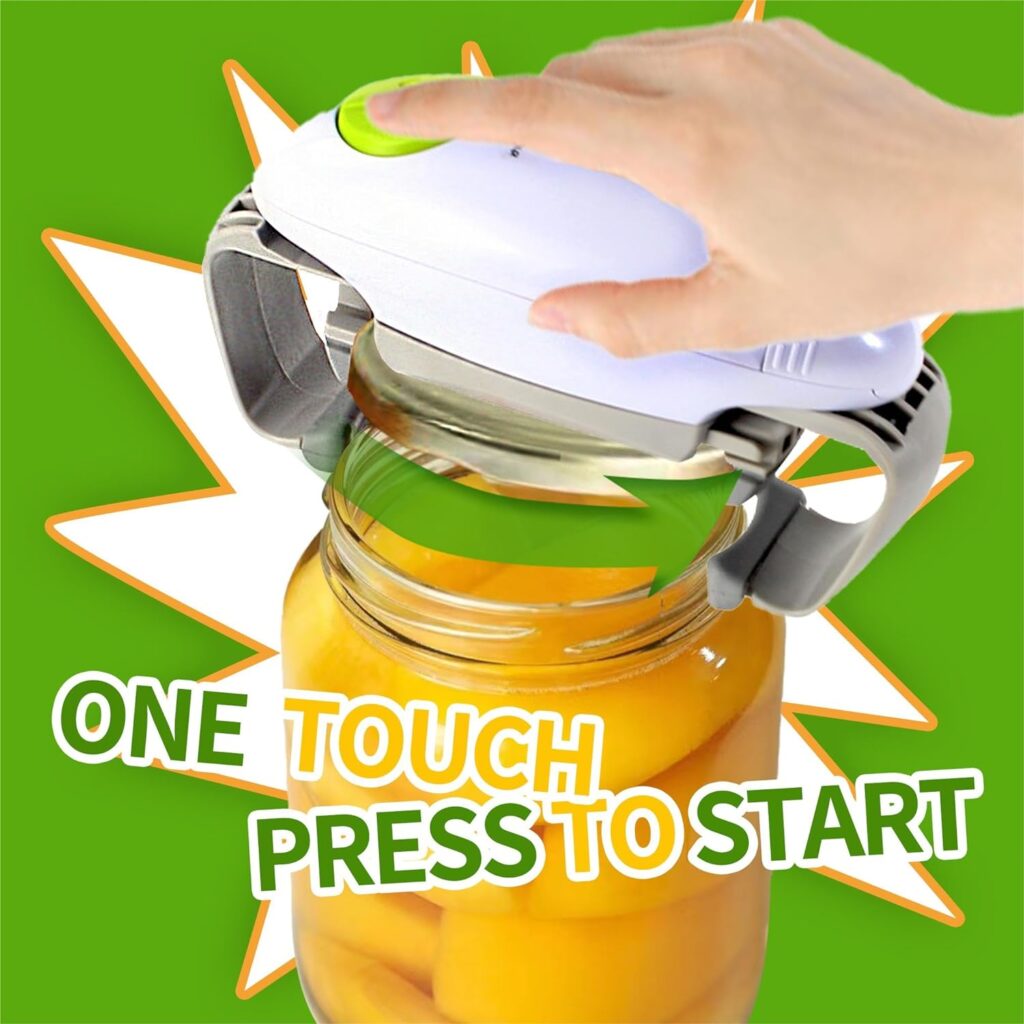 Higher Torque and Automatic Electric Jar Opener,One Touch Jar Opener for Arthritis,Weak Hands and Seniors,Convenient and Useful Kitchen Gadgets,Gifts for Seniors