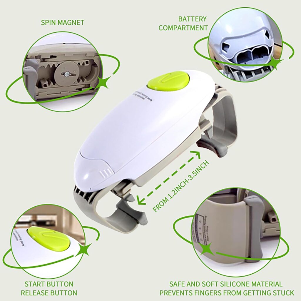 Higher Torque and Automatic Electric Jar Opener,One Touch Jar Opener for Arthritis,Weak Hands and Seniors,Convenient and Useful Kitchen Gadgets,Gifts for Seniors