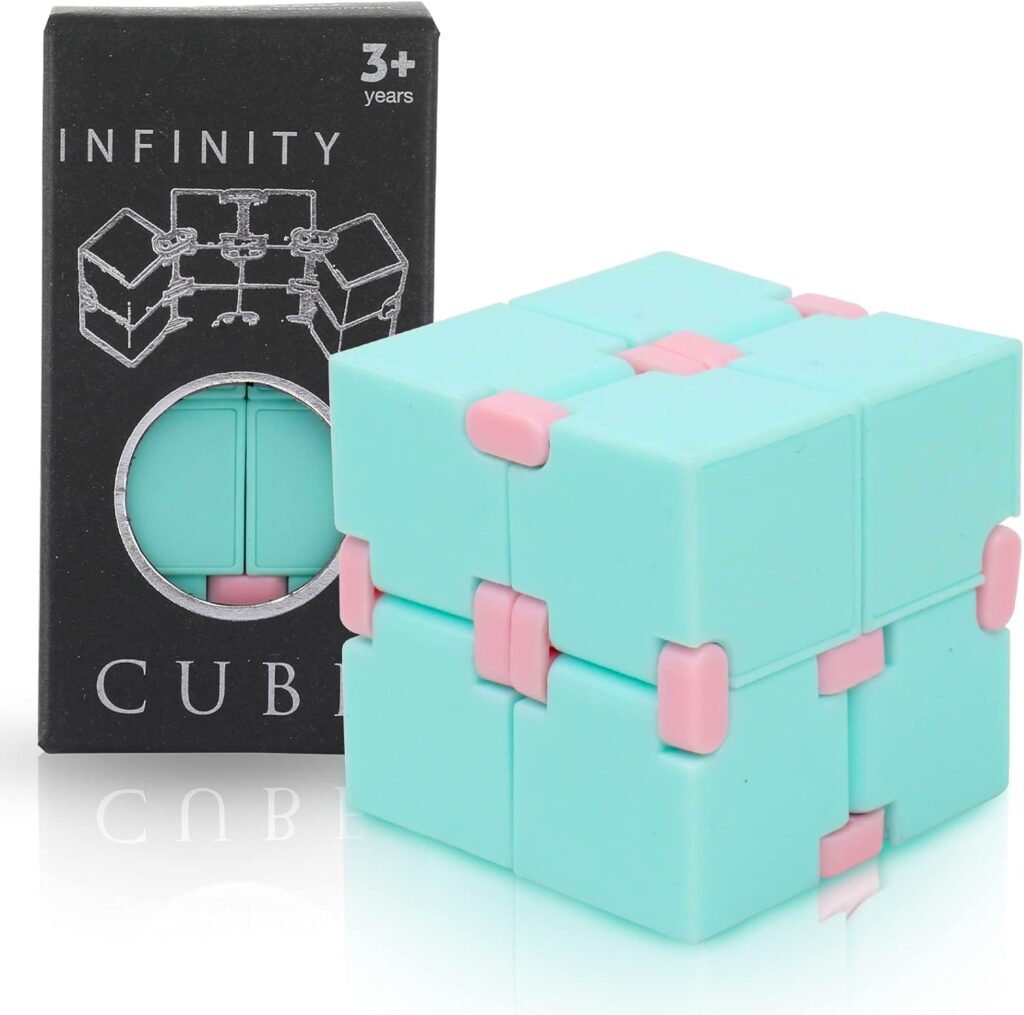 Infinity Cube Sensory Fidget Toy, EDC Fidgeting Game for Kids and Adults, Cool Mini Gadget Best for Stress and Anxiety Relief and Kill Time, Unique Idea That is Light on The Fingers and Hands