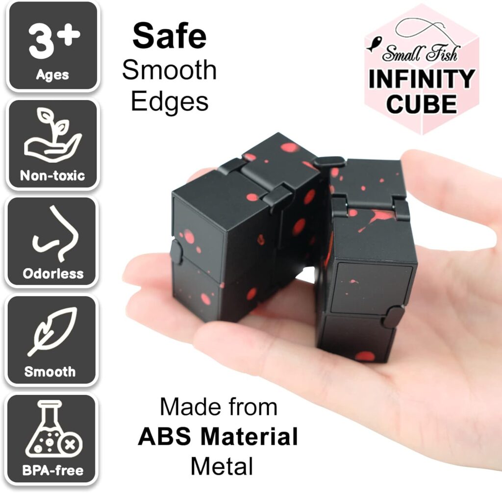Infinity Cube Sensory Fidget Toy, EDC Fidgeting Game for Kids and Adults, Cool Mini Gadget Best for Stress and Anxiety Relief and Kill Time, Unique Idea That is Light on The Fingers and Hands