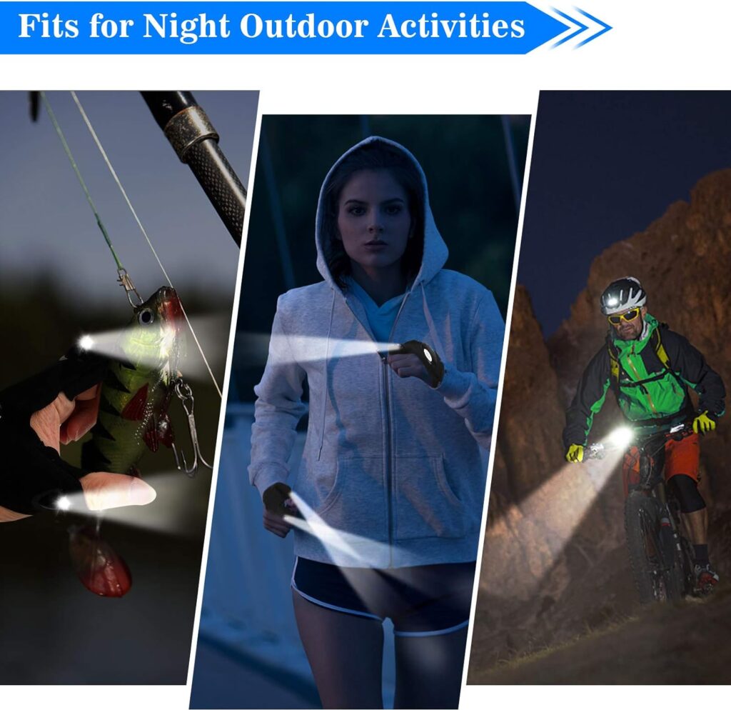 LED Flashlight Gloves, Gifts for Men Dad Him Boyfriend Husband, Cool Gadget Hands-Free Lights for Camping Fishing Repairing, Fathers Day Christmas Birthday Gift