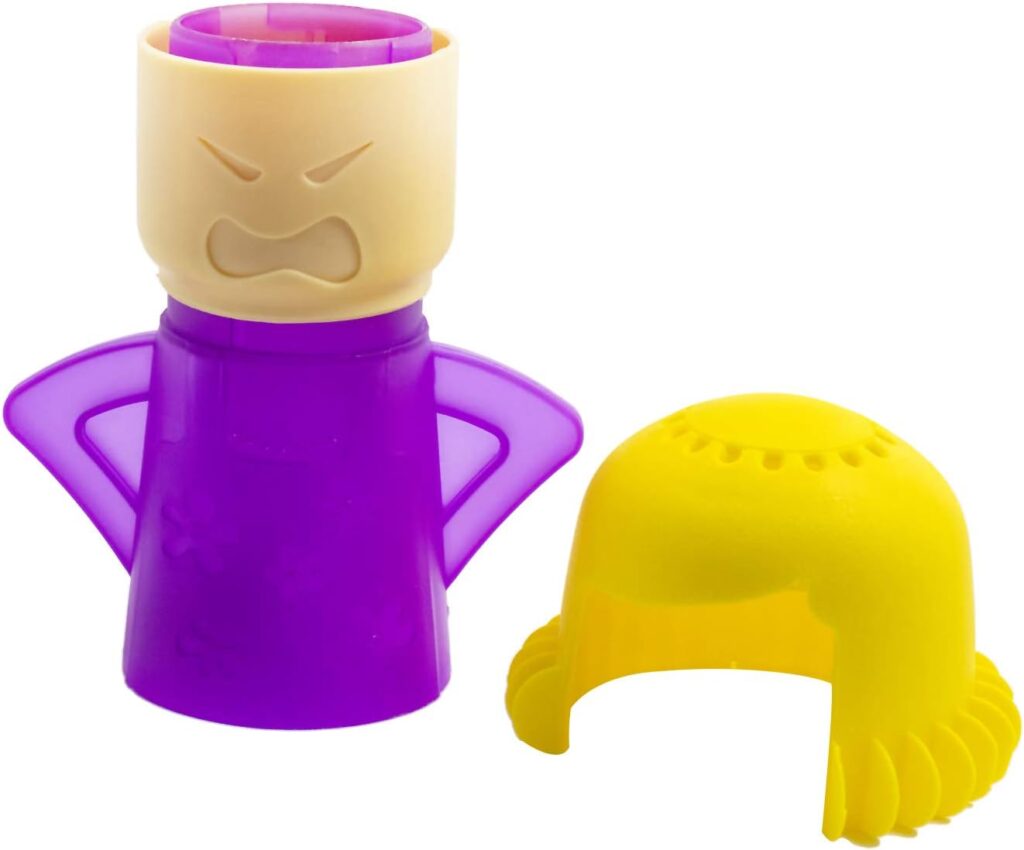 Microwave Cleaner Steam Angry Mama Easily Cleans The Crud in Minutes. Fast Action Steam Kitchen Gadget,Just Add Vinegar and Water (Green)