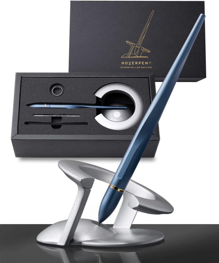 Novium Hoverpen 2.0 Interstellar Edition - Space Black, Ballpoint Pen, Unique Conversational Starter, Premium Futuristic Design, Precision Flow Ink, Schmidt Ballpoint Cartridges