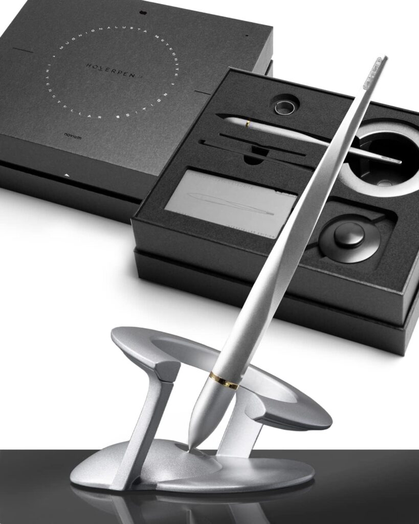 Novium Hoverpen 2.0 Interstellar Edition - Space Black, Ballpoint Pen, Unique Conversational Starter, Premium Futuristic Design, Precision Flow Ink, Schmidt Ballpoint Cartridges