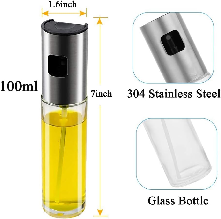 Oil Sprayer for Cooking Olive Oil Sprayer Mister for Air Fryer Vegetable Vinegar Oil Portable Mini Kitchen Gadgets for Baking,Salad,Grilling,BBQ,Roasting (1)