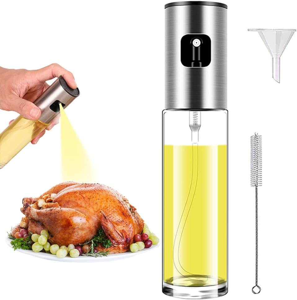 Oil Sprayer for Cooking Olive Oil Sprayer Mister for Air Fryer Vegetable Vinegar Oil Portable Mini Kitchen Gadgets for Baking,Salad,Grilling,BBQ,Roasting (1)