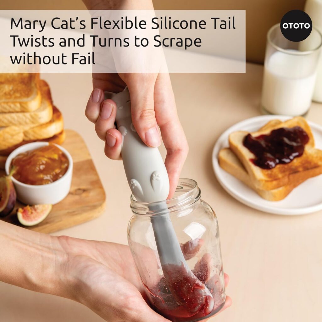 OTOTO Splatypus Jar Spatula for Scooping and Scraping - Unique Fun Cooking Kitchen Gadgets for Foodies - BPA-free  100% Food Safe - Crepe Spreader