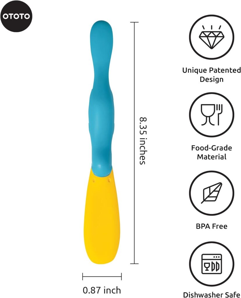 OTOTO Splatypus Jar Spatula for Scooping and Scraping - Unique Fun Cooking Kitchen Gadgets for Foodies - BPA-free  100% Food Safe - Crepe Spreader