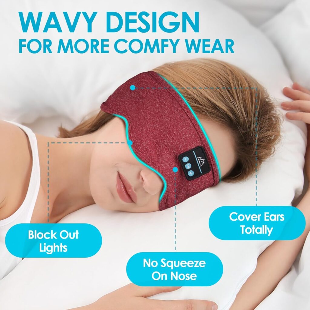 Sleep Headphones Bluetooth Sleeping Headband - Unique Stocking Stuffers for Women Adults Dad Husband Him Ideas Birthday Christmas Gifts for Women Men Sleeping Headphones for Side Sleeper Cool Gadgets