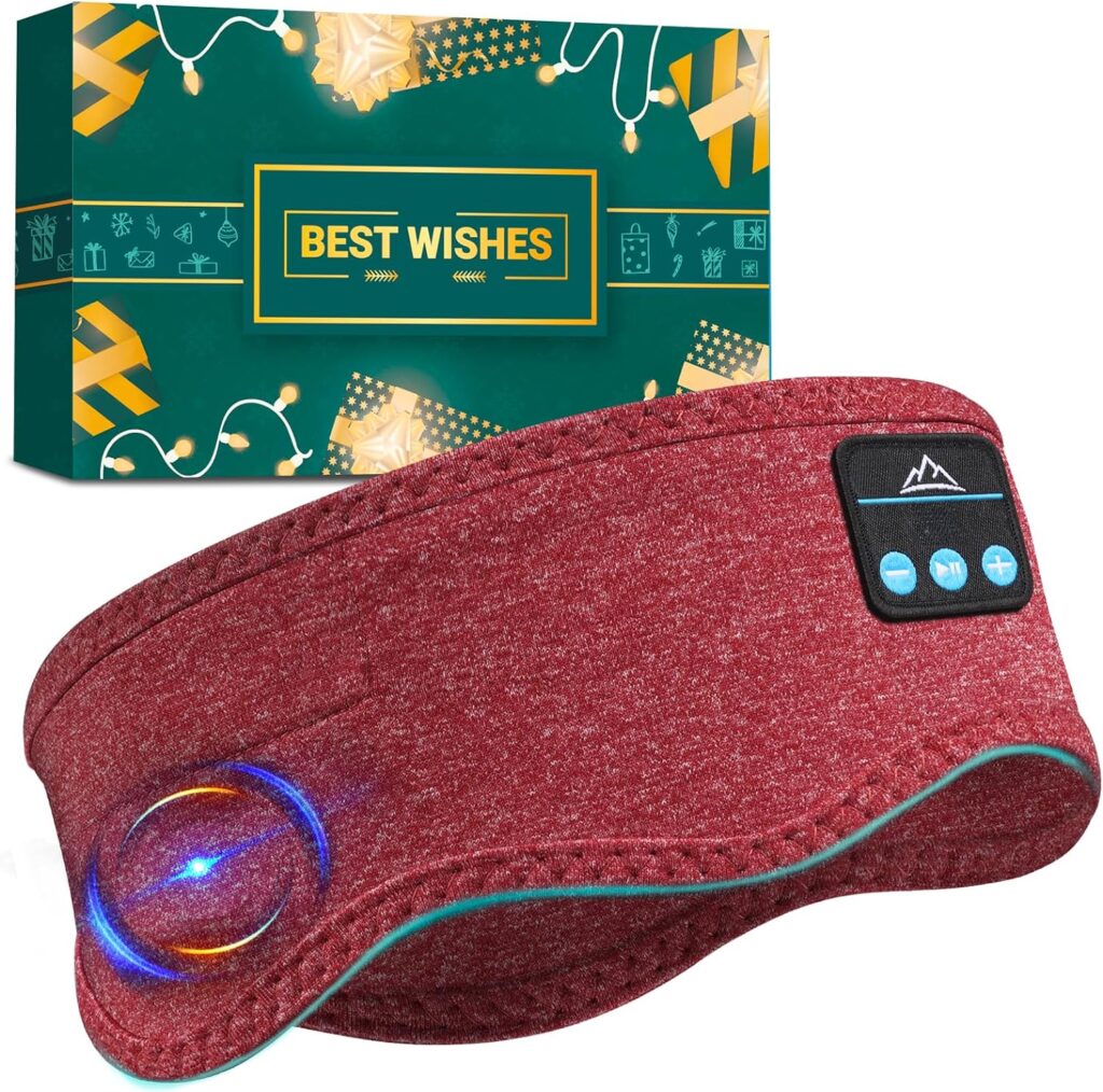 Sleep Headphones Bluetooth Sleeping Headband - Unique Stocking Stuffers for Women Adults Dad Husband Him Ideas Birthday Christmas Gifts for Women Men Sleeping Headphones for Side Sleeper Cool Gadgets