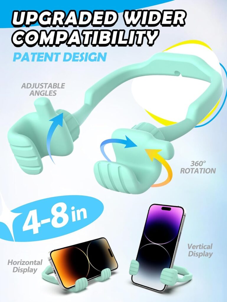 Stocking Stuffers for Teens Boys Men Cell Phone Stand Flexible Thumbs Up Lazy Cellphone Holder for Desk Hand Funny Christmas Ideas Gifts for Men Women Adults Husband Him Kids Cool Stuff Gadgets