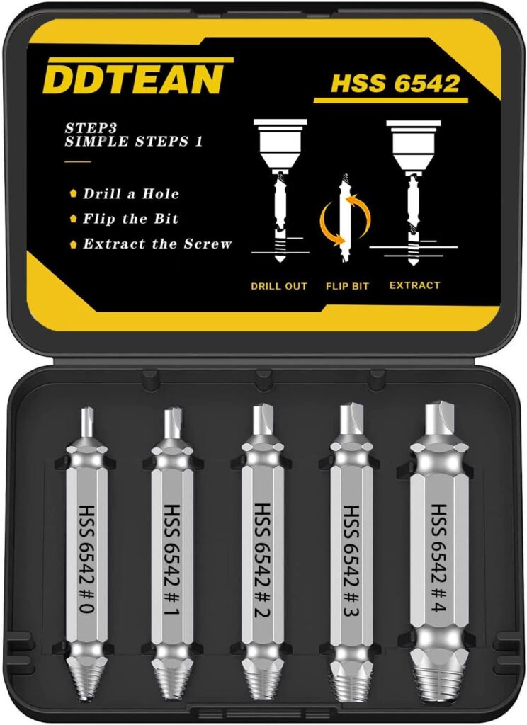 Super Screw Extractor Set Tools Gifts for Men-Stocking Stuffers for Men,Mens Christmas Gifts,Birthday Gifts Cool Stuff Gadgets for Men Dad Boyfriend Father, Broken Damaged  Stripped Screw Remover Set