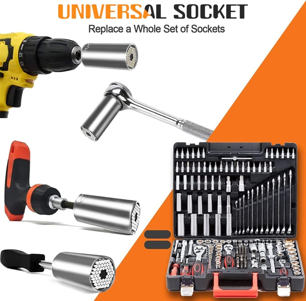 Super Universal Socket Tools Dad Gifts for Dad- Fathers Day Birthday Gifts for Dad Husband Grandpa Him from Daughter Son Wife Cool Stuff Gadgets Tools Gifts for Men Who Have Evreything Mens Gifts