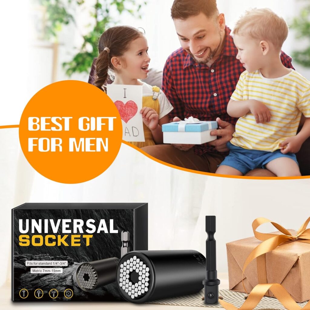 Super Universal Socket Tools Dad Gifts for Dad- Fathers Day Birthday Gifts for Dad Husband Grandpa Him from Daughter Son Wife Cool Stuff Gadgets Tools Gifts for Men Who Have Evreything Mens Gifts