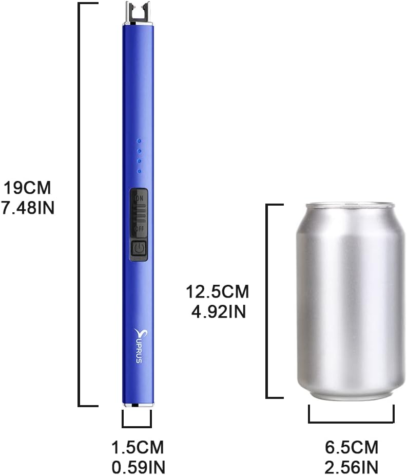 SUPRUS Electric Lighter Arc Windproof Flameless USB Lighter Rechargeable Lighter with Safety Lock for Candle BBQ Camping