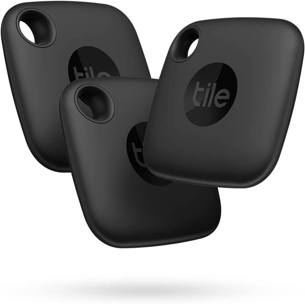 Tile Mate 3 Count (Pack of 1), Black. Bluetooth Tracker, Keys Finder and Item Locator for Keys, Bags and More Up to 250 ft. Range. Water-Resistant. Phone Finder. iOS and Android Compatible