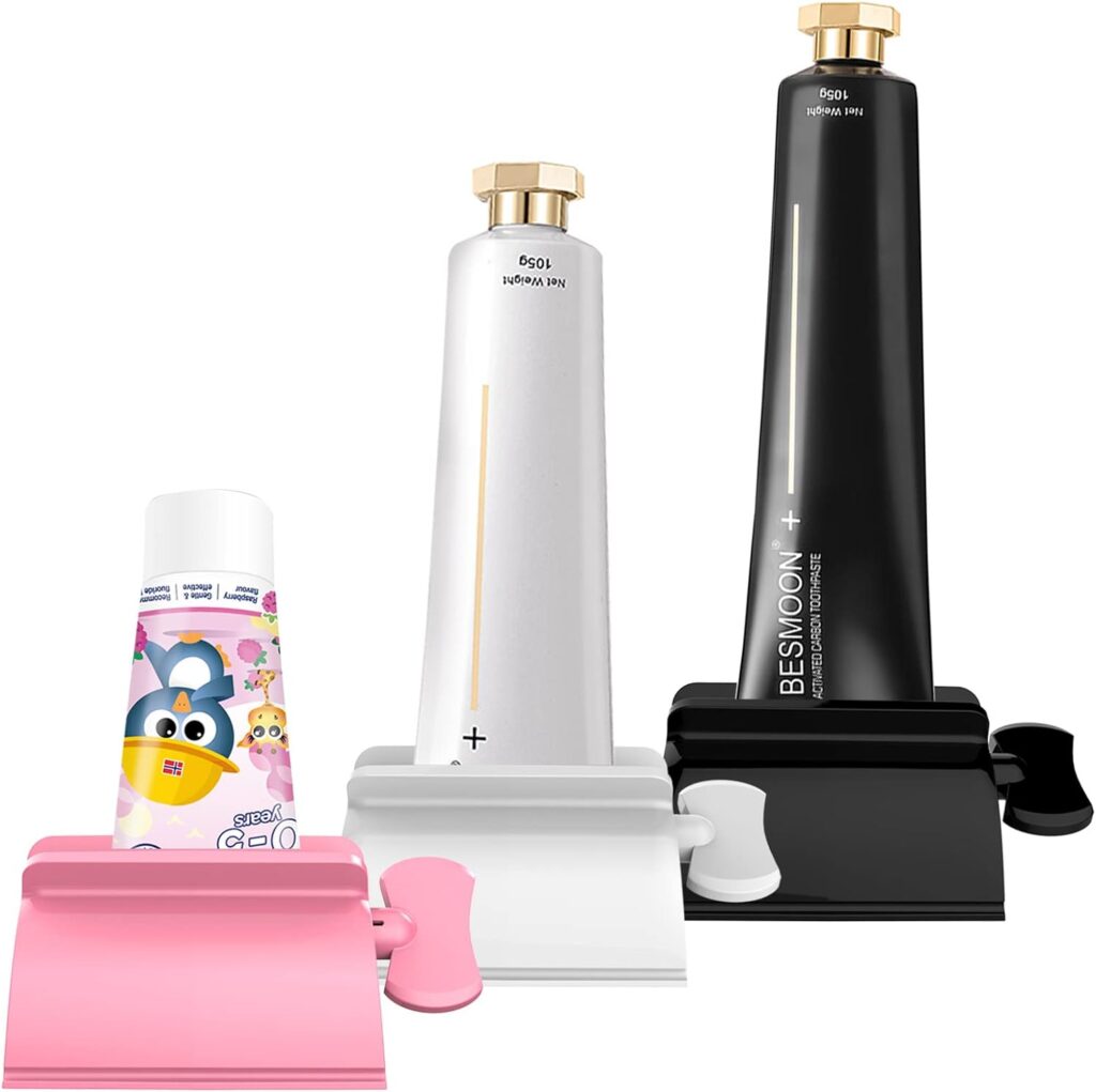 Toothpaste Squeezer, 3 PCS Tube Squeezer Kitchen and Bathroom Gadgets for Sauces and Various Tube-Based Cosmetics, Home and Apartment Essentials