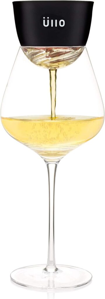 Ullo Wine Purifier with 4 Selective Sulfite Filters. Remove Sulfites and Histamines, Restore Taste, Aerate, and Experience the Magic of Ullo purified wine.