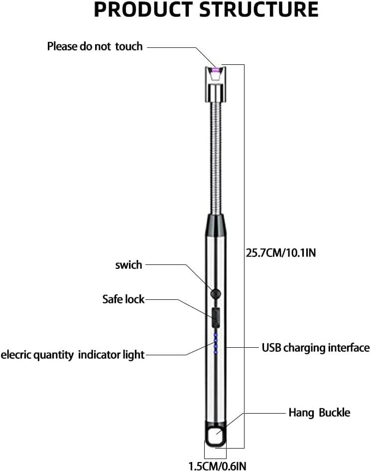 2 Pack Candle Lighter,Arc Lighter with USB Charging,Flameless Windproof,LED Battery Display,Safety Switch,Rotate 360 Degrees,for Aromatherapy,Candles,BBQ,Camping.(PinkSilver)