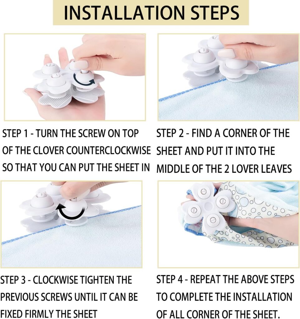 2Pack Anti-Tangle Laundry Washing Gadget for Washer and Dryer, Four Leaf Clover Bedsheet Blanket Detangler Prevent Wrinke Drying Faster Fabric Fixer