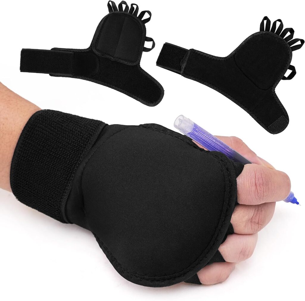 2Pcs Weighted Gloves for Tremors,Black Gloves Hand Weight for Fine Motor Skills,Adjustable Parkinsons Aids for Hand Tremors，Gadgets for Parkinsons Patients