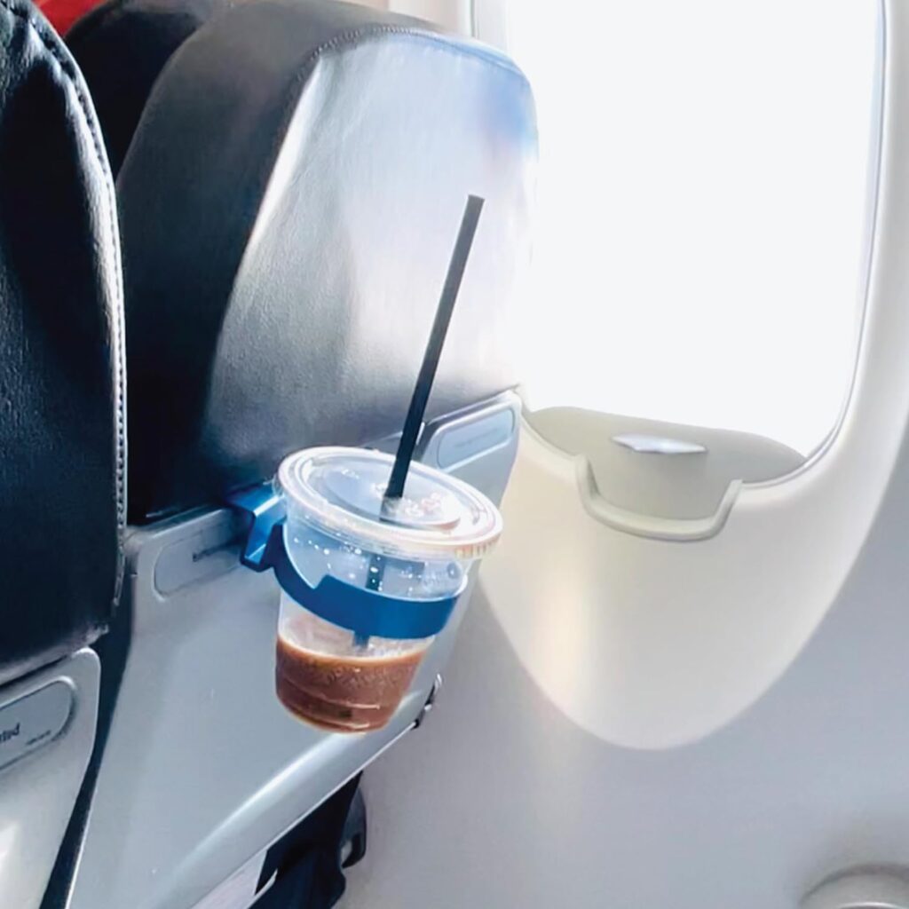 Airplane Drink or Phone Holder Travel Accessory (Black)
