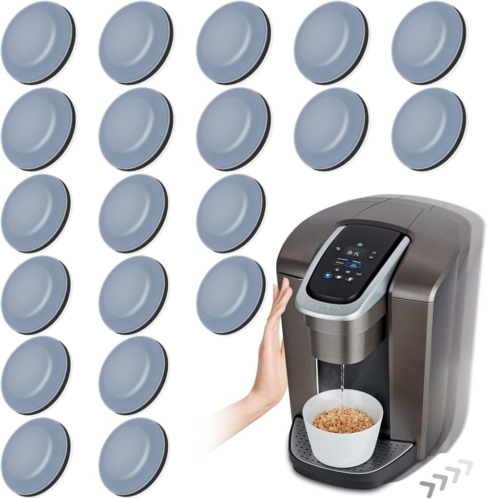 Appliance Sliders for Kitchen Appliances 24 PCS Self-Adhesive Small Kitchen Appliance Accessories Kitchen Hacks Easy to MovIing  Space Saving Kitchen Must Have Gadgets