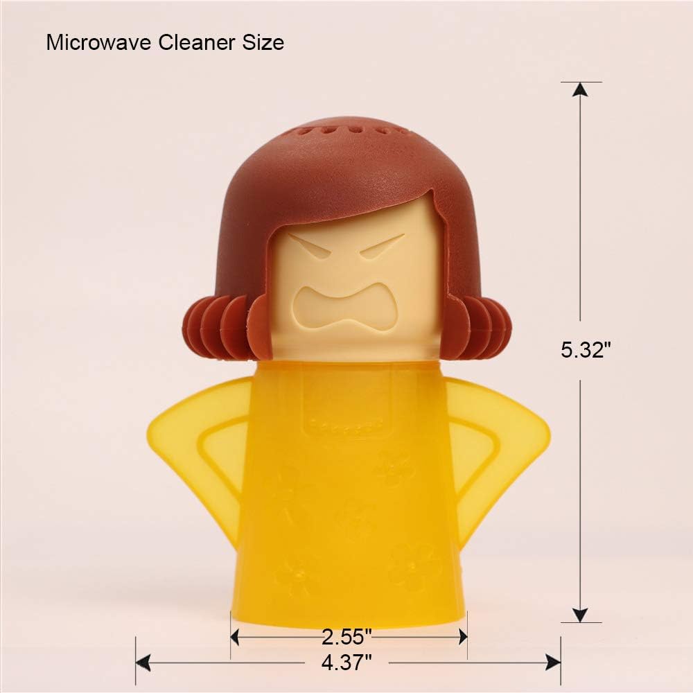 Asltw Angry Mama Microwave Oven Cleaner, Fast Action Steam Kitchen Gadget, Just Add Vinegar and Water (Green)