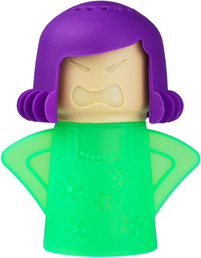Asltw Angry Mama Microwave Oven Cleaner, Fast Action Steam Kitchen Gadget, Just Add Vinegar and Water (Green)