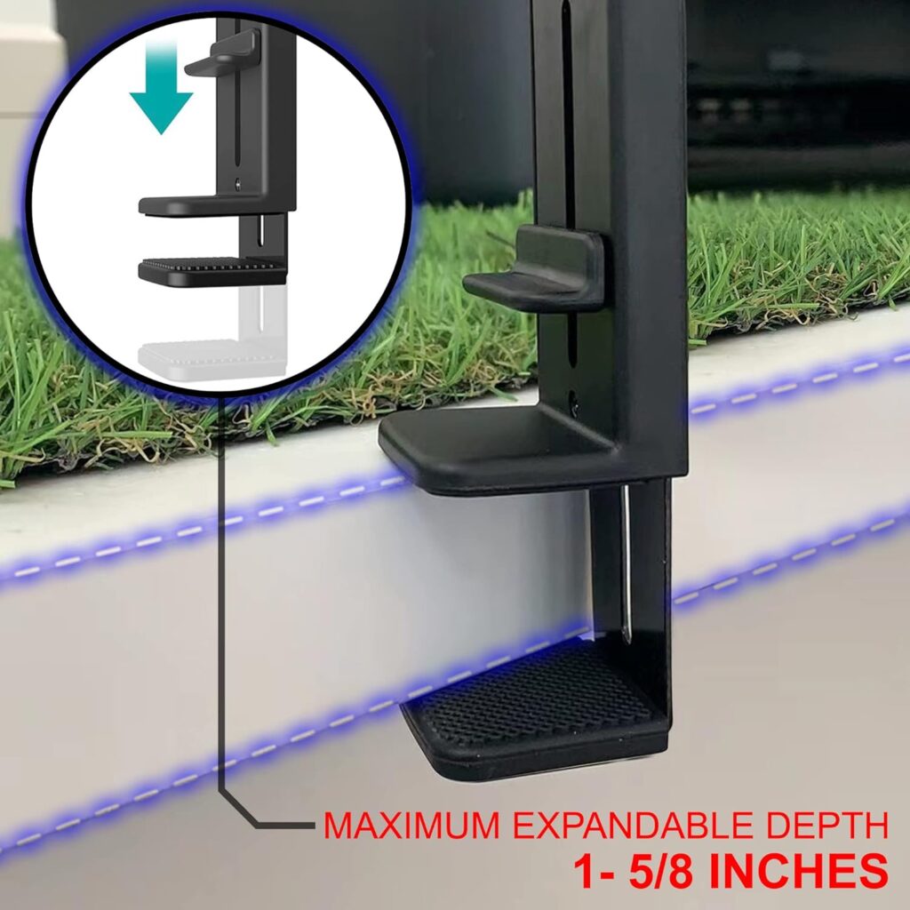 BEYOND CELL Travel Essentials for Flying, Universal Seat Back Tray Table Hands Free Phone Clip Holder, Travel Must Haves Adjustable Pocket Size Compatible with iPhone and Android