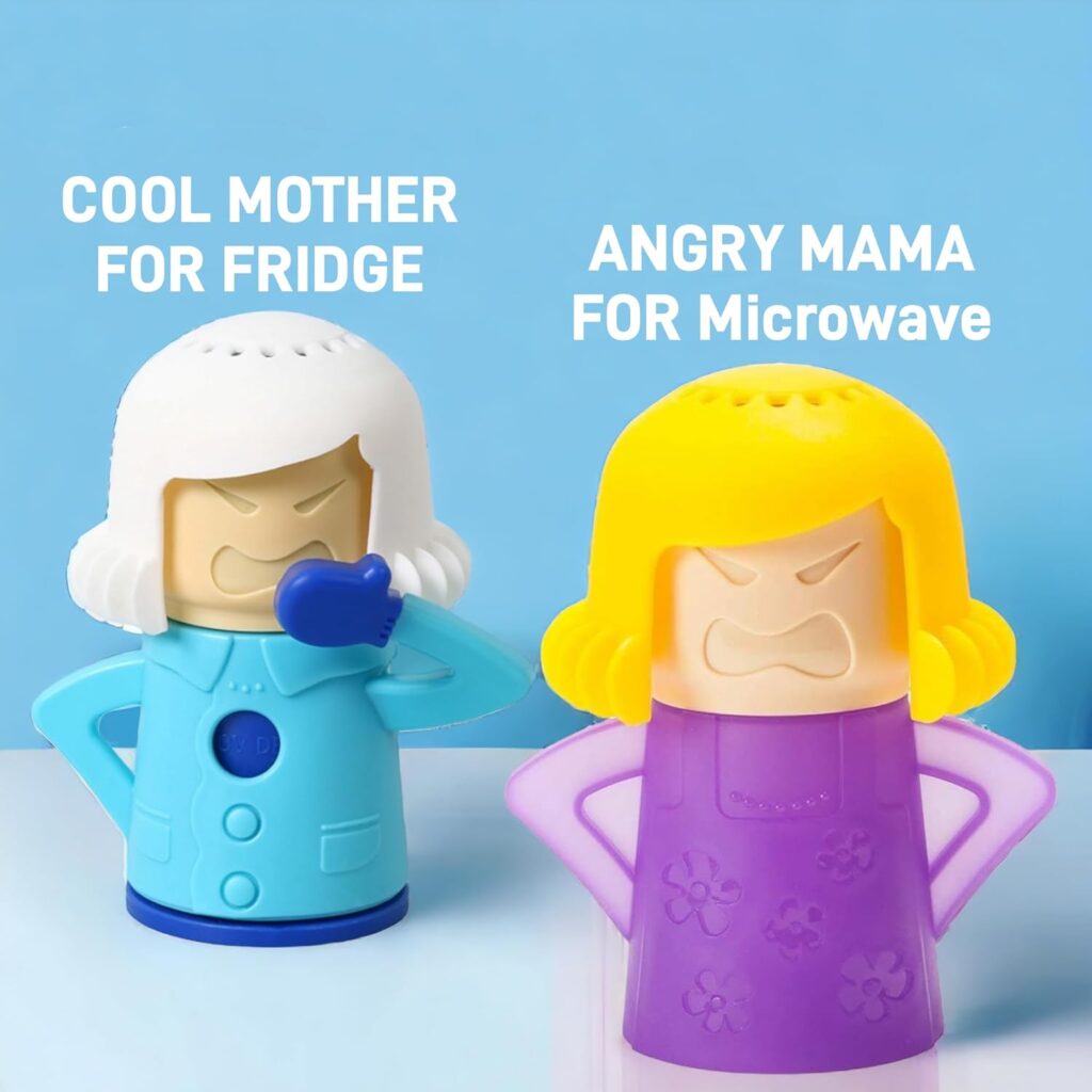 Chilly Mom Deodorizer Baking Soda Holder, Cool Mother Fridge Deodorizer Baking Soda Container, Cold Mama Baking Soda Odor Absorber Box Refrigerator Funny Kitchen Gadgets