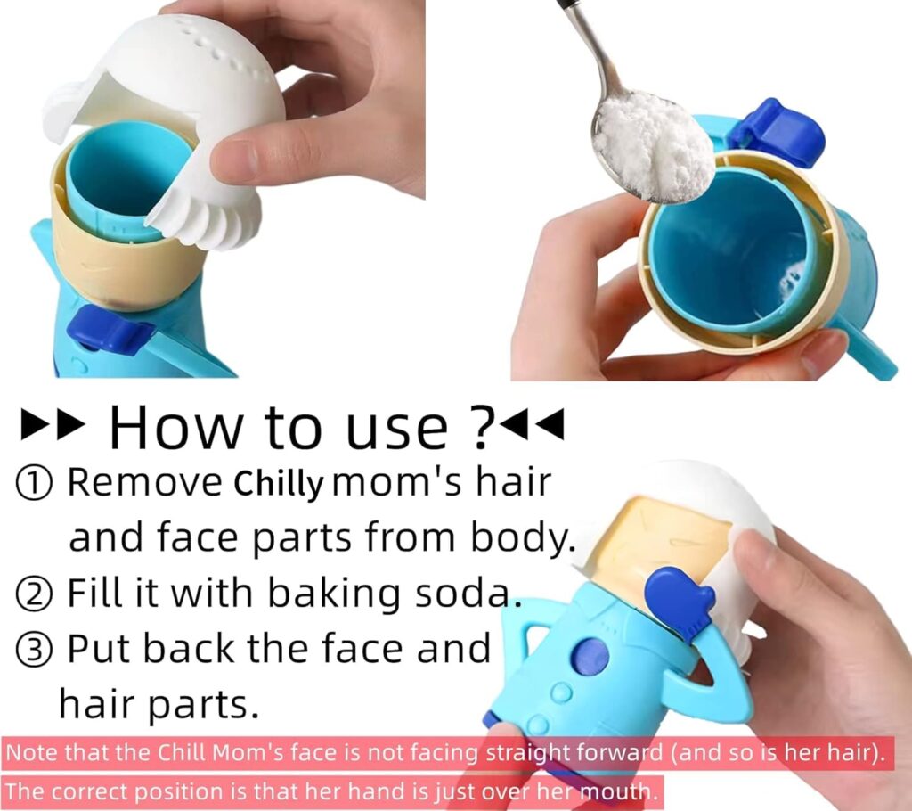 Chilly Mom Deodorizer Baking Soda Holder, Cool Mother Fridge Deodorizer Baking Soda Container, Cold Mama Baking Soda Odor Absorber Box Refrigerator Funny Kitchen Gadgets