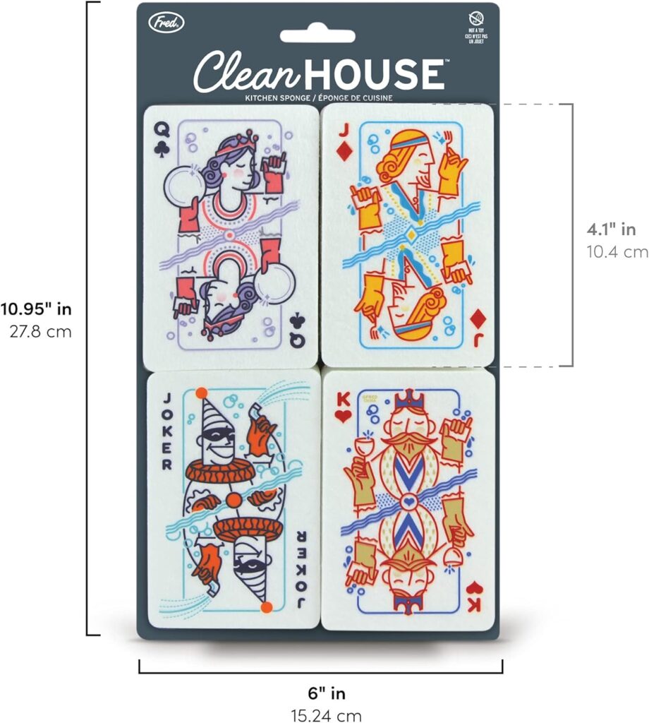 Clean House, Kitchen Sponges, Set of 4, Assorted, (5286465)