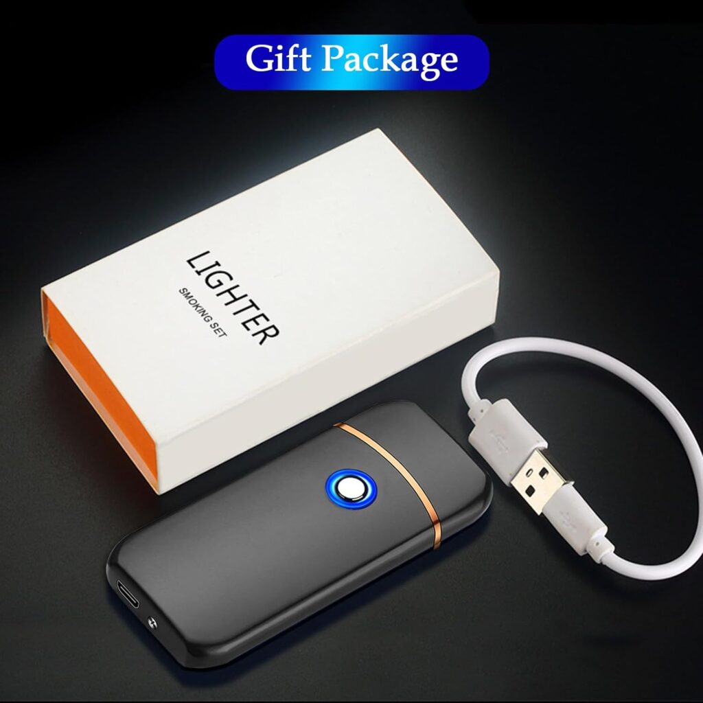 Electronic Lighter, Smart USB Rechargeable Lighter,Mini Electric Lighter Touch Ignition Windproof Flameless Lighter Plasma Lighter with Battery Indicator for Men Father Gifts (Dragon)